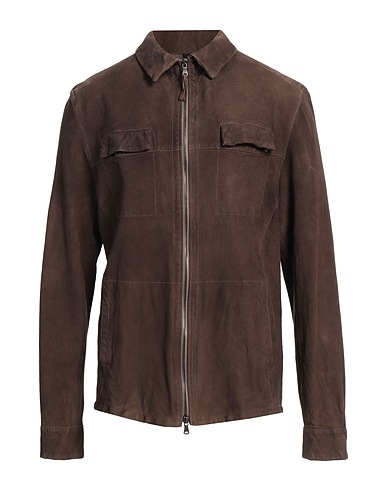 GARRETT Jacket Dark brown 100% Leather