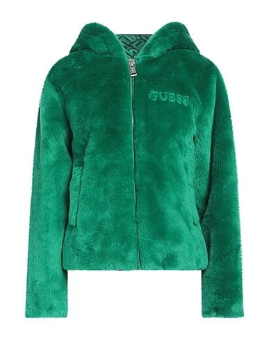 GUESS Teddy Coat Green 56% Acrylic, 44% Polyester