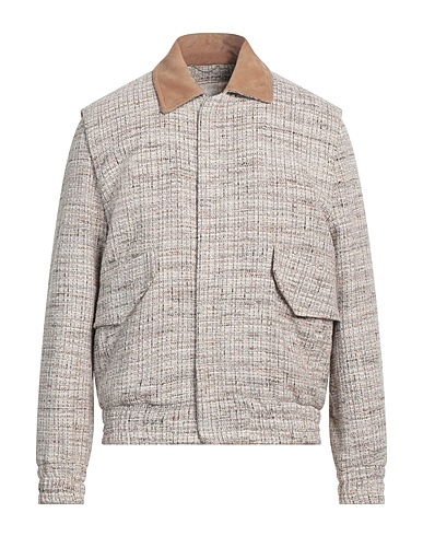 PT Torino Jacket Beige 43% Cotton, 32% Polyester, 18% Polyamide, 7% Synthetic fibers, Leather