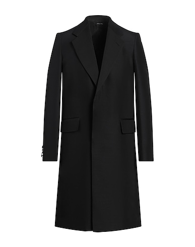 DUNHILL Coat Black 51% Mulberry silk, 49% Wool