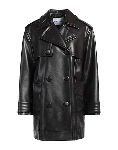 STAND STUDIO Coat Black 50% Polyurethane, 50% Polyester