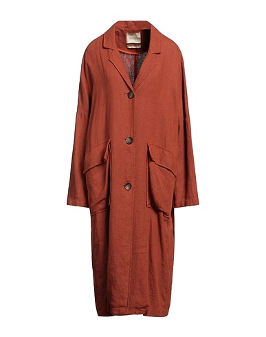 MOMONÍ Full-length jacket Brick red 100% Linen