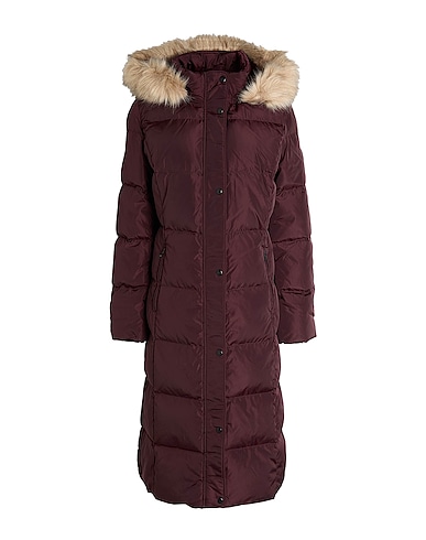 LAUREN RALPH LAUREN Piumino FAUX-FUR-TRIM HOODED DOWN COAT
 Bordeaux 100% Poliestere riciclato