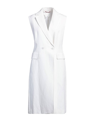 MAX MARA STUDIO Gabardina Blanco 70% Viscosa, 30% Lino