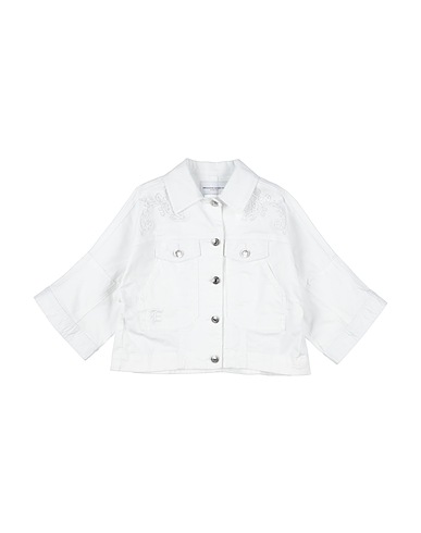 ERMANNO SCERVINO JUNIOR Jacket White 98% Cotton, 2% Elastane