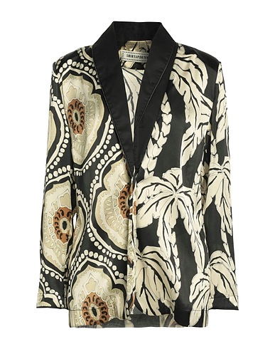 SHIRTAPORTER Blazer Black 96% Silk, 4% Elastane