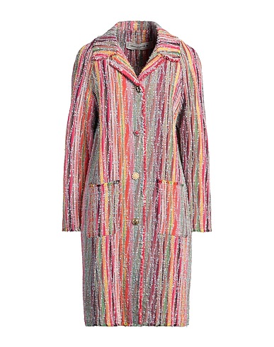 SHIRTAPORTER Coat Fuchsia 39% Cotton, 28% Viscose, 18% Polyamide, 10% Acrylic, 5% Other Fibres