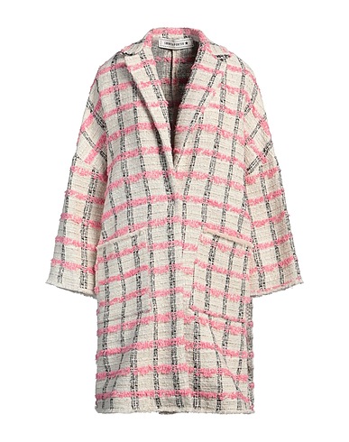 SHIRTAPORTER Coat Pink 39% Cotton, 28% Viscose, 18% Polyamide, 10% Acrylic, 5% Stipa tenacissima