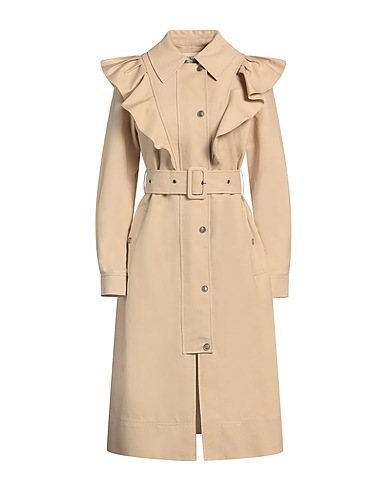 TWINSET Full-length jacket Beige 100% Cotton