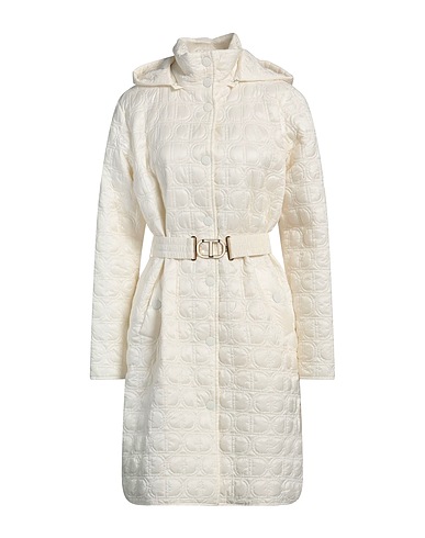 TWINSET Coat Ivory 100% Polyester