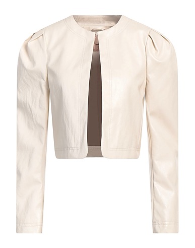 TWINSET Jacket Cream 75% Viscose, 14% Polyester, 7% Cotton, 4% Metal