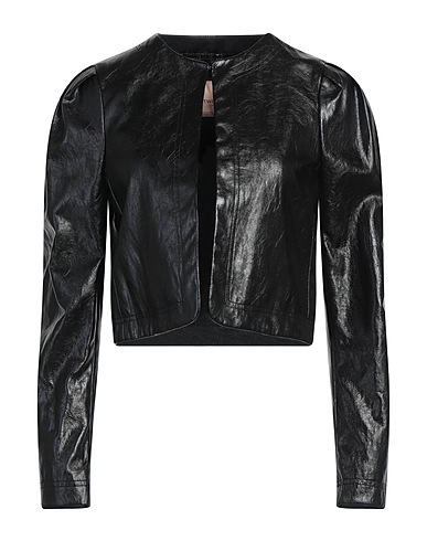 TWINSET Jacket Black 75% Viscose, 14% Polyester, 7% Cotton, 4% Metal