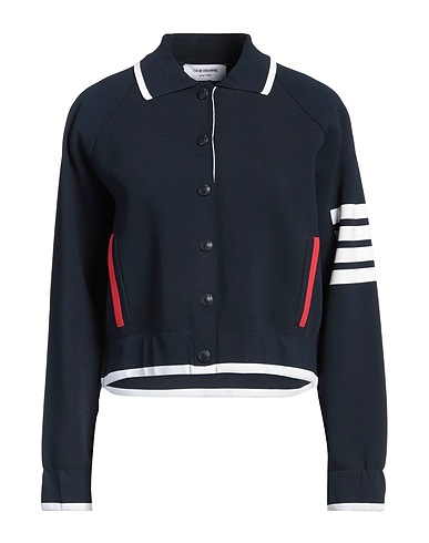 THOM BROWNE Jacket Midnight blue 83% Viscose, 17% Polyester
