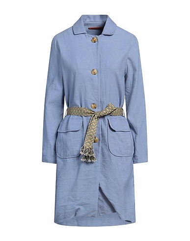 TINSELS Lange Jacke Taubenblau 65% Baumwolle, 35% Leinen, Viskose