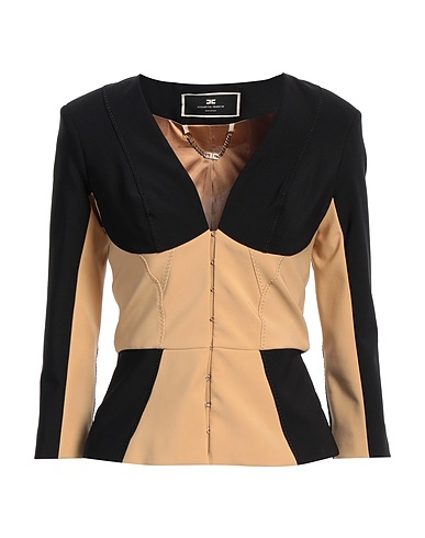 ELISABETTA FRANCHI JACKEN & MÄNTEL Schwarz 84% Polyamid, 16% Elastan