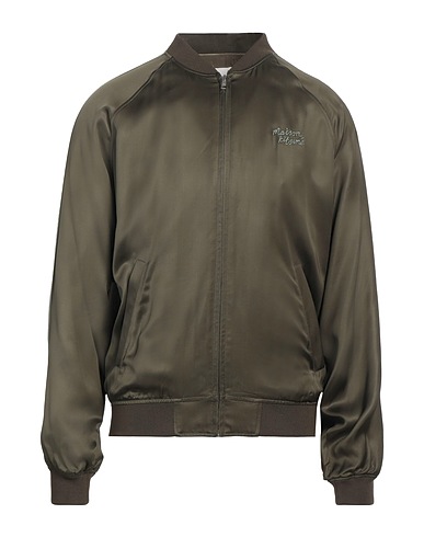 MAISON KITSUNÉ Bomber Military green 100% Viscose