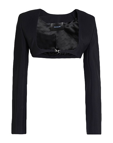 MUGLER Jacket Black 76% Viscose, 24% Virgin Wool