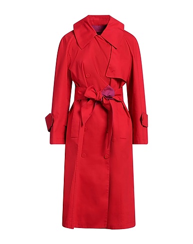 DONDUP Double breasted pea coat Red 100% Cotton