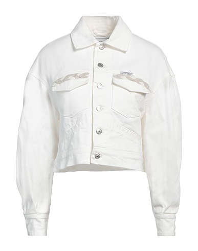 FORTE DEI MARMI COUTURE Denim jacket White 100% Cotton