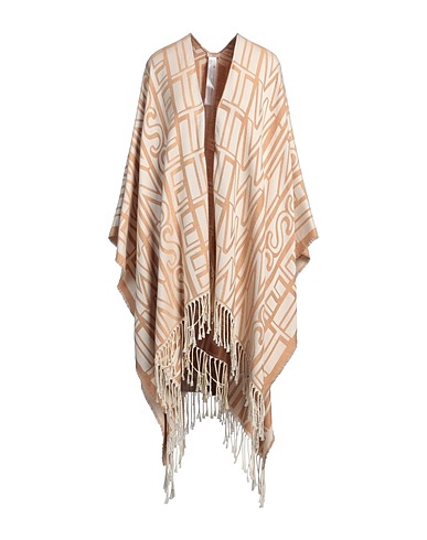 TWINSET Cloak Camel 50% Cotton, 35% Polyester, 15% Viscose