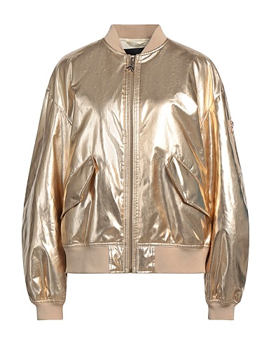 PATRIZIA PEPE Bomber Platinum 100% Polyester, Viscose, Polyamide, Elastane