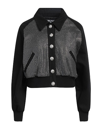 BALMAIN Jean μπουφάν Μαύρο 98% Βαμβάκι, 2% Ελαστάνη