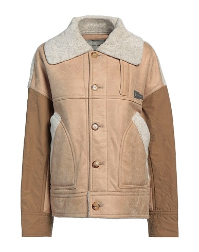 FENG CHEN WANG Teddy Coat Beige 100% Polyester, Acrylic