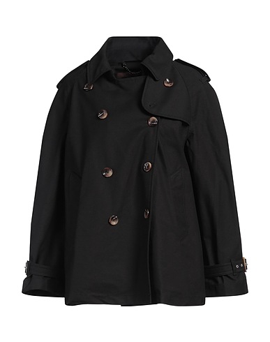 HISTORIC Double breasted pea coat Black 65% Cotton, 35% Polyester