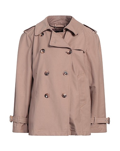 HISTORIC Double breasted pea coat Light brown 65% Cotton, 35% Polyester