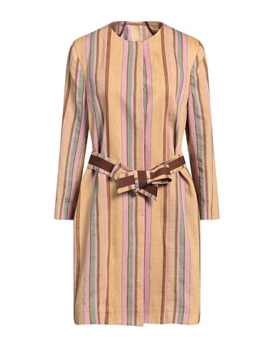 BRERAS Milano Full-length jacket Sand 90% Linen, 10% Polyamide