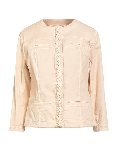 LIU •JO Jacket Beige 98% Cotton, 2% Elastane