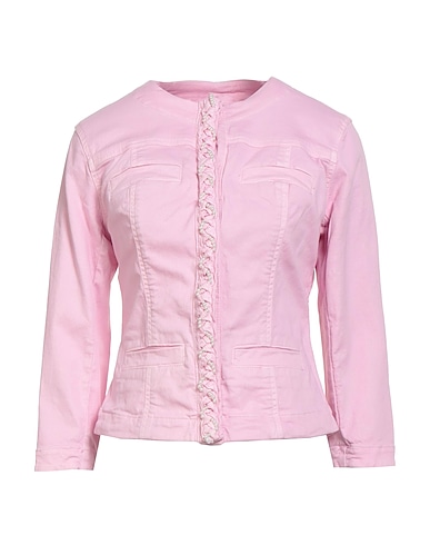 LIU •JO Jacket Pink 98% Cotton, 2% Elastane