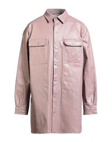 RICK OWENS Denim jacket Antique rose 91% Cotton, 6% Elastomultiester, 3% Rubber