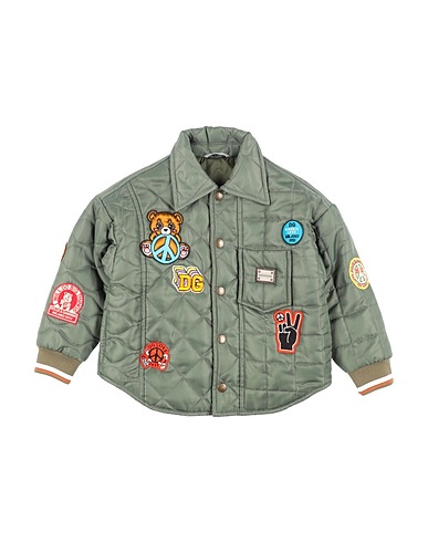 DOLCE&GABBANA Jacke Militärgrün 100% Polyamid, Viskose, Polyester, Zamaklegierung, Baumwolle