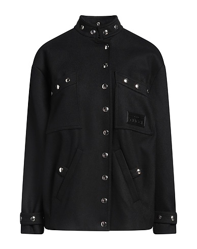 GUCCI Caban e doppio petto Nero 100% Lana, Pelle di vitello