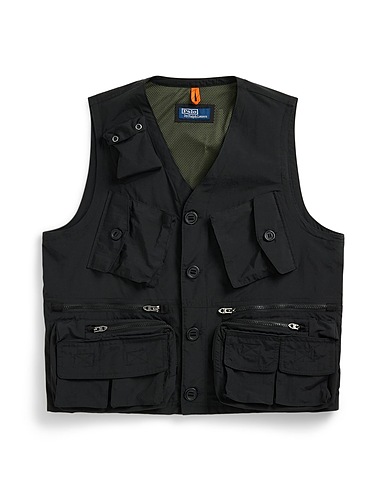 POLO RALPH LAUREN Vest Water-Repellent Fishing Vest
 Black 100% Recycled nylon