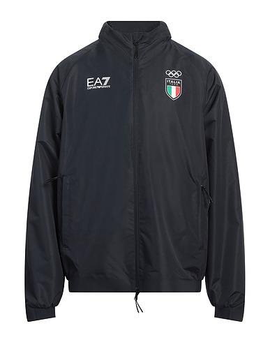 EA7 Jacket Midnight blue 100% Recycled polyester, Polyurethane coated, Elastane, Polyamide