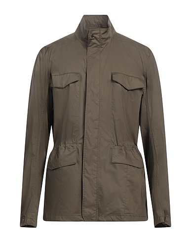 HERNO Jacket Military green 96% Cotton, 4% Elastane