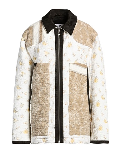 MARINE SERRE Shell jacket Off white 100% Cotton, Recycled polyester, Polyester