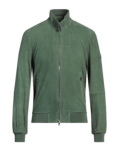 PEUTEREY Jacke Grün 100% Leder, Polyester, Elastan