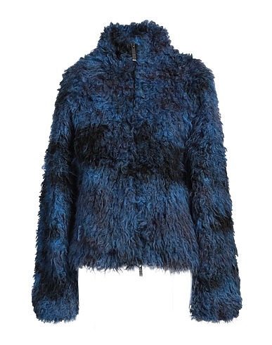 McQ Alexander McQueen Teddy Coat Navy blue 60% Modacrylic, 40% Acrylic, Cotton, Polyester