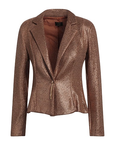 SISTE'S Blazer Brown 91% Nylon, 5% Elastane, 4% Metal