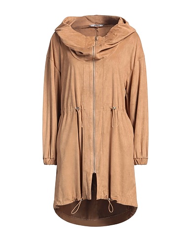 SISTE'S Full-length jacket Camel 90% Polyester, 10% Elastane