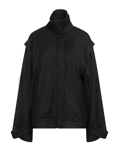 REMAIN BIRGER CHRISTENSEN Giubbotto Nero 44% Poliestere riciclato, 41% Viscosa, 12% Lana, 3% Elastan