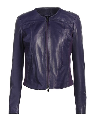 STREET LEATHERS Giubbotto Viola 100% Pelle