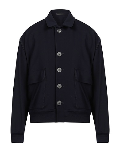 GIORGIO ARMANI Jacket Midnight blue 55% Viscose, 45% Virgin Wool, Polyamide, Elastane
