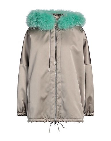 GUCCI Jacket Grey 100% Polyester, Goat fur