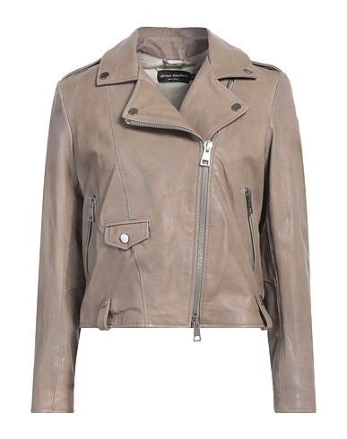 STREET LEATHERS Giacca biker Grigio 100% Pelle