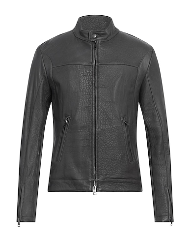 STREET LEATHERS Biker jacket Dark brown 100% Leather