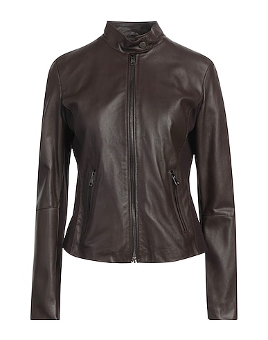 STREET LEATHERS Giubbotto Testa di moro 100% Pelle, Viscosa, Nylon